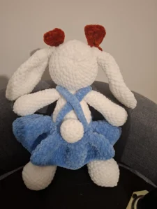 Peluche lapin - vue de dos