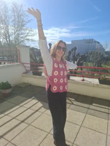 Cardigan à fleurs - vue de face