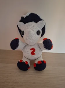 Peluche dinosaure - vue de face